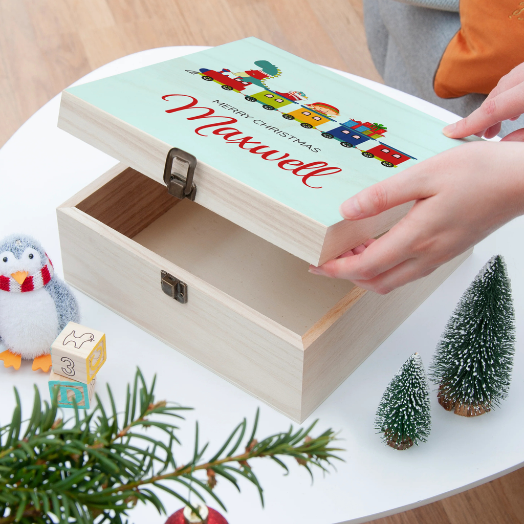 Personalised Christmas Train Christmas Box