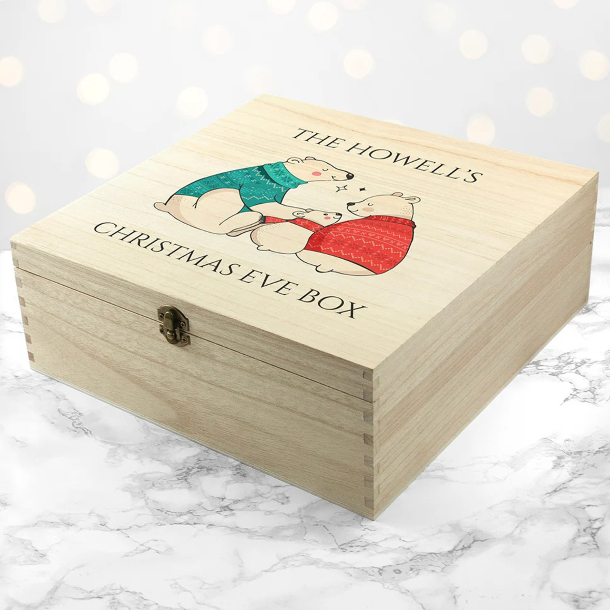 Personalised Polar Bear Christmas Eve Box