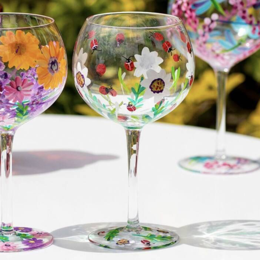 Hand-Painted Ladybird Gin Glass
