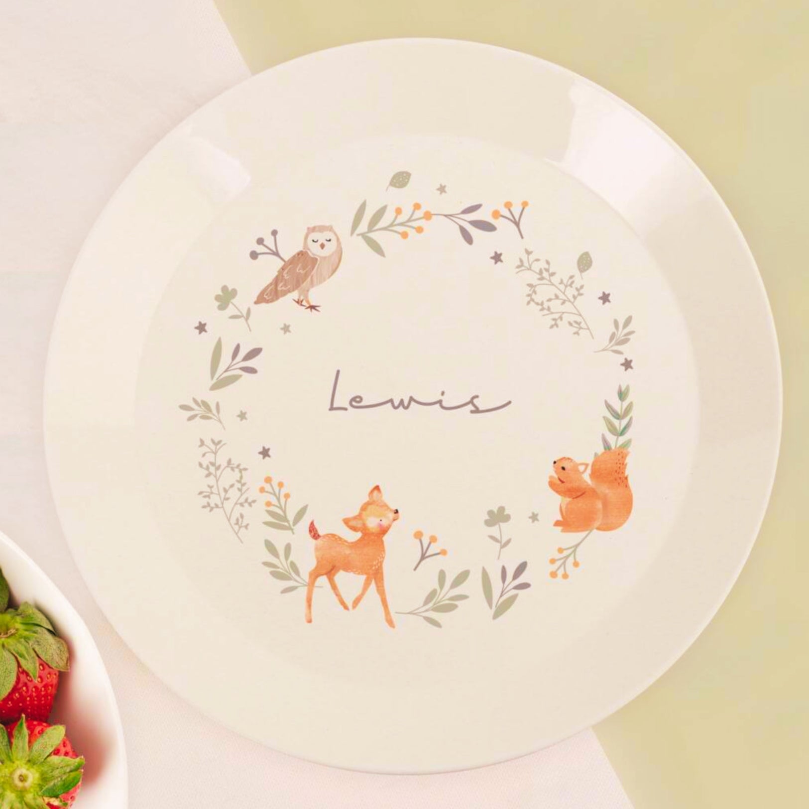 Personalised Woodland Animals Plate