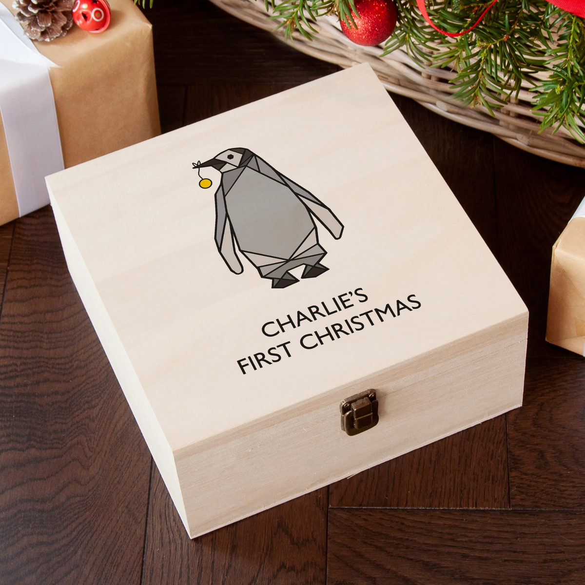Personalised Baby Penguin Christmas Eve Box