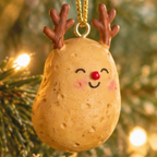 Set of 3 Happy Potato Christmas Bauble