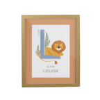 Personalised Animal Alphabet Print With Frame