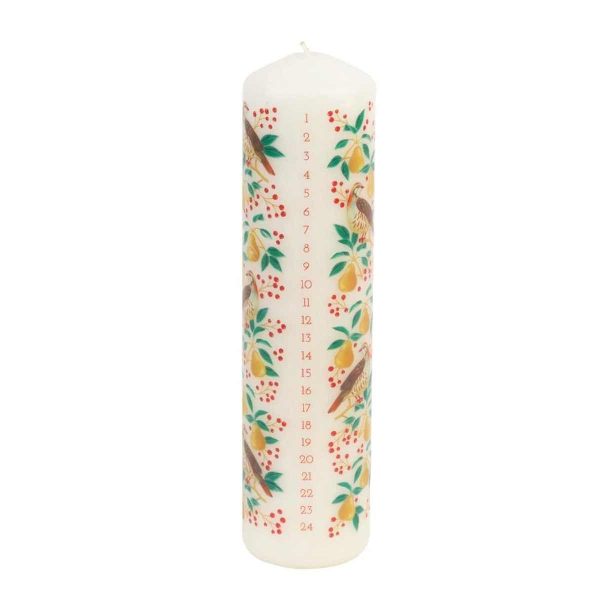 Partridge & Pear Advent Pillar Candle