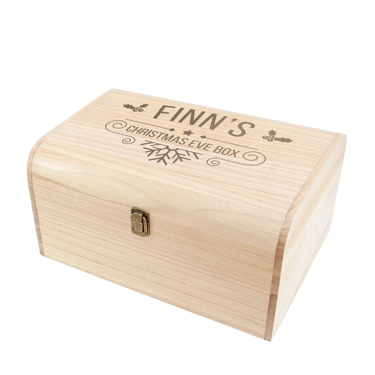 Personalised Holly Christmas Eve Chest