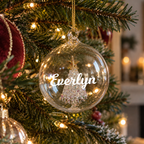 Personalised Glass Christmas Tree Bauble
