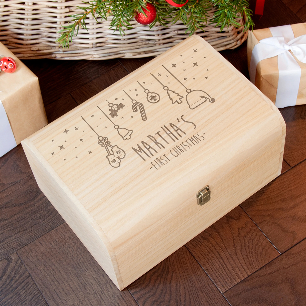 Personalised Baby's First Christmas Eve Chest