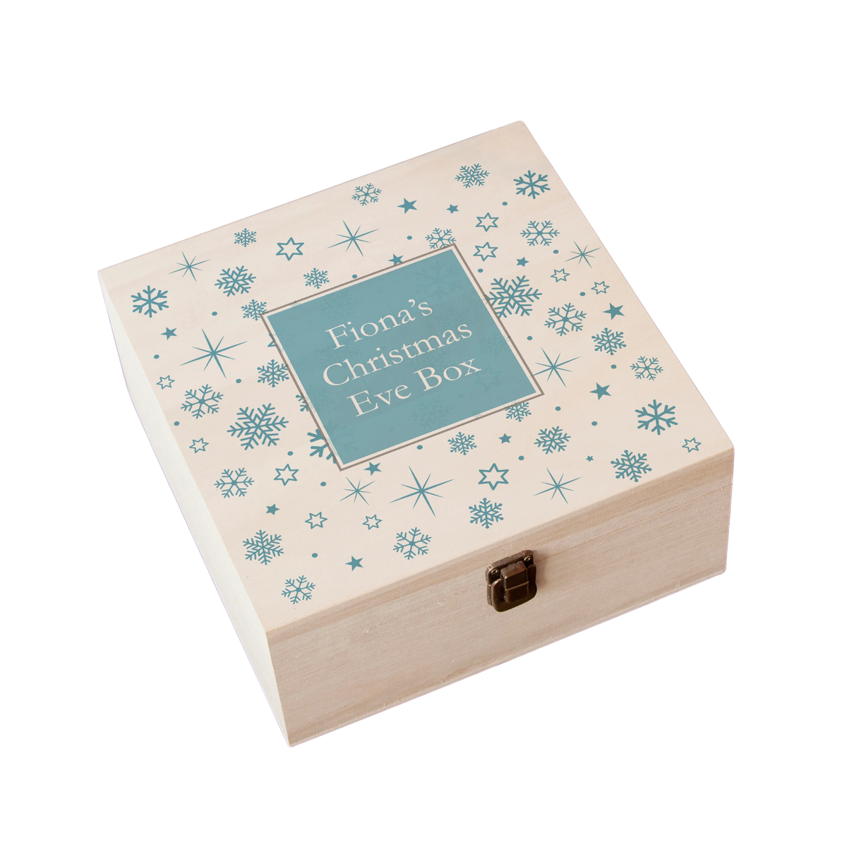 Personalised Ice Blue Snowflake Christmas Eve Box