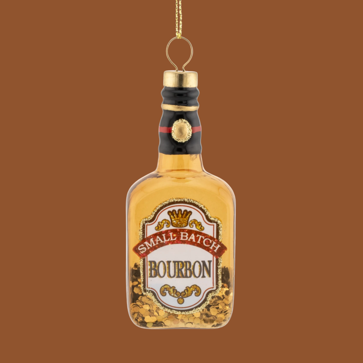 Bourbon Whiskey Bottle Christmas Bauble
