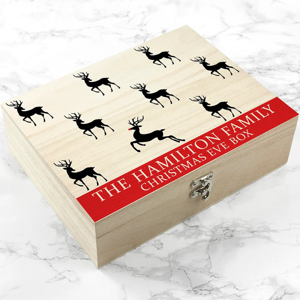 Personalised Reindeer Family Christmas Eve Box