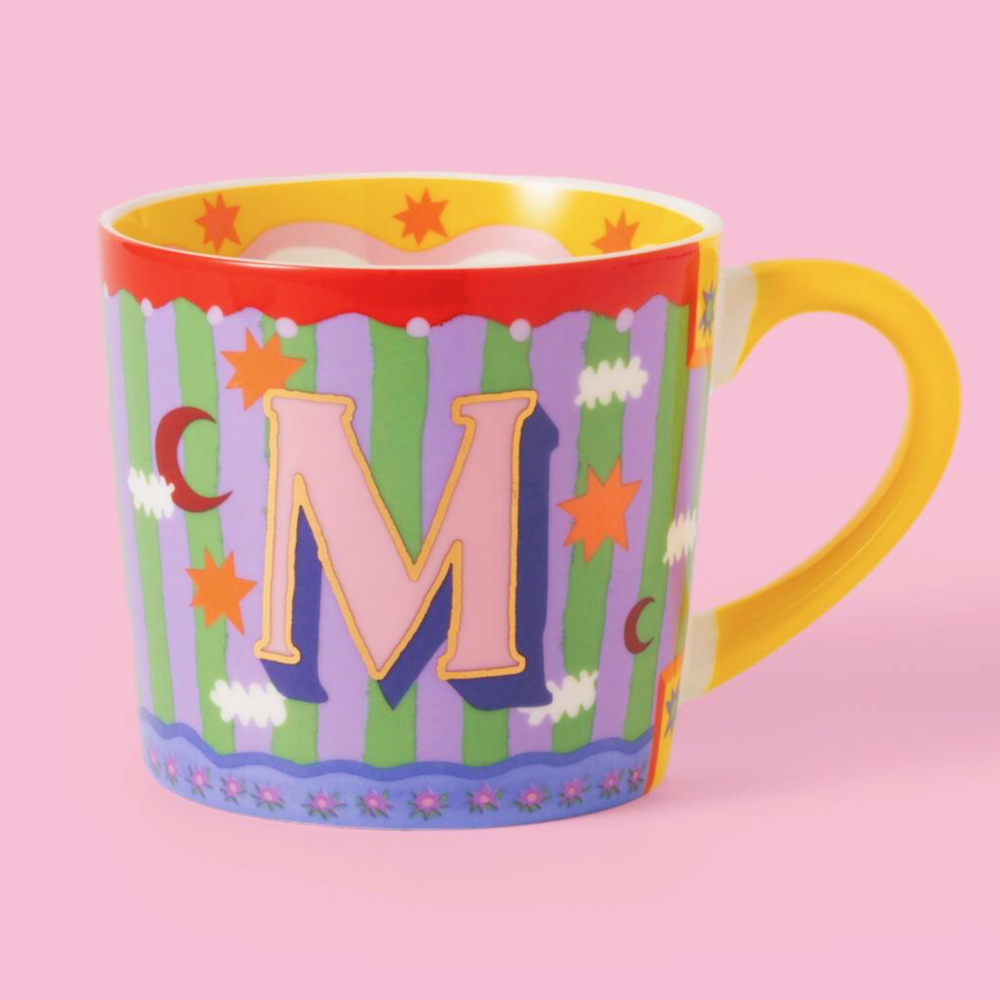 Bright Bold Groovy Letter Mug