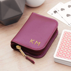 Personalised Leather Playing Card Case