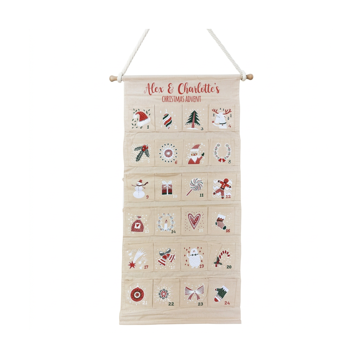 Personalised Fabric Advent Calendar