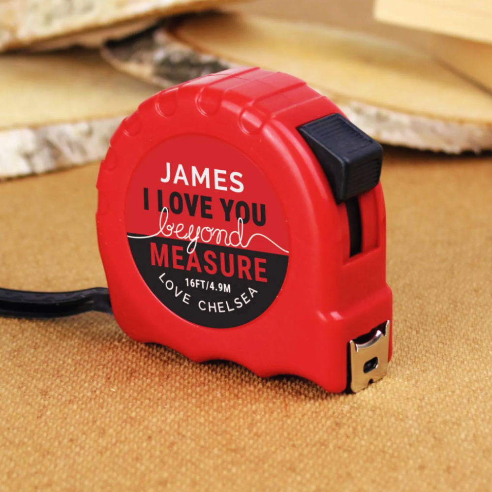 Personalised 'I Love You Beyond Measure' Tape Measure
