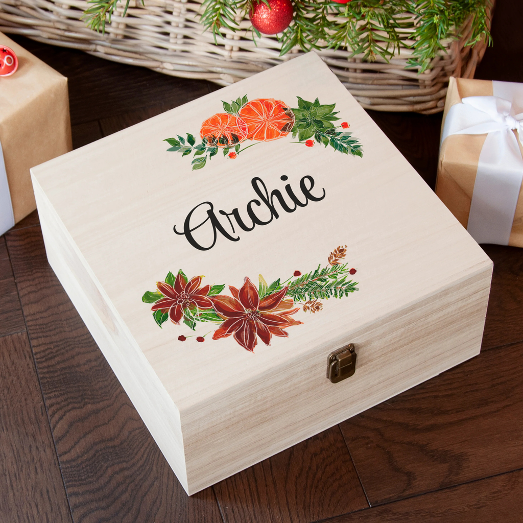 Personalised Festive Garland Christmas Eve Box