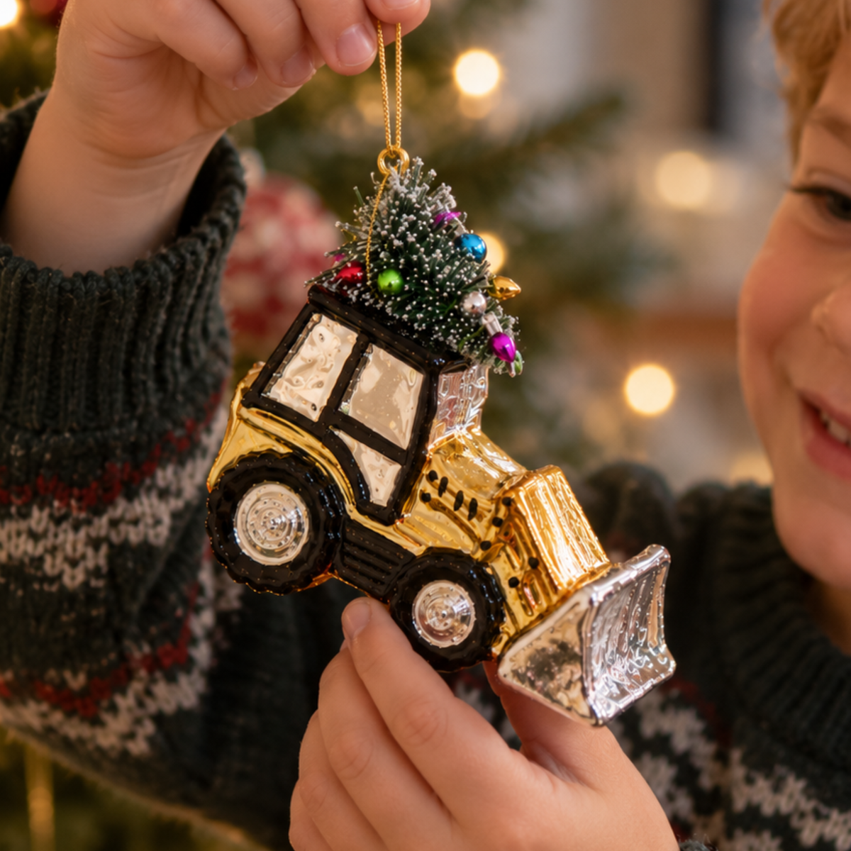 Golden Digger With Christmas Tree Bauble