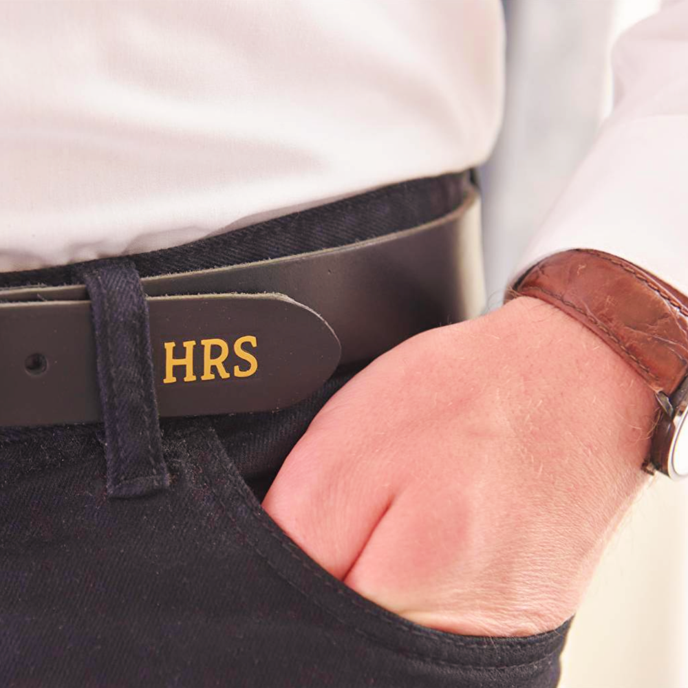 Luxury Monogrammed Leather Belt
