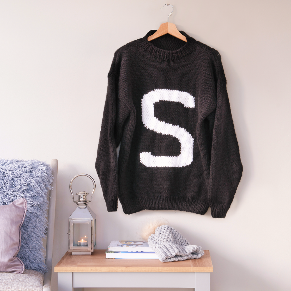 Personalised Hand Knitted Letter Sweater