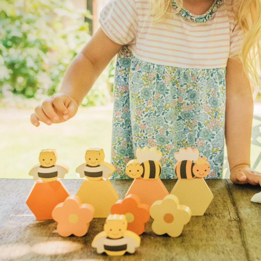 Personalised Child's Bee Stacking Toy