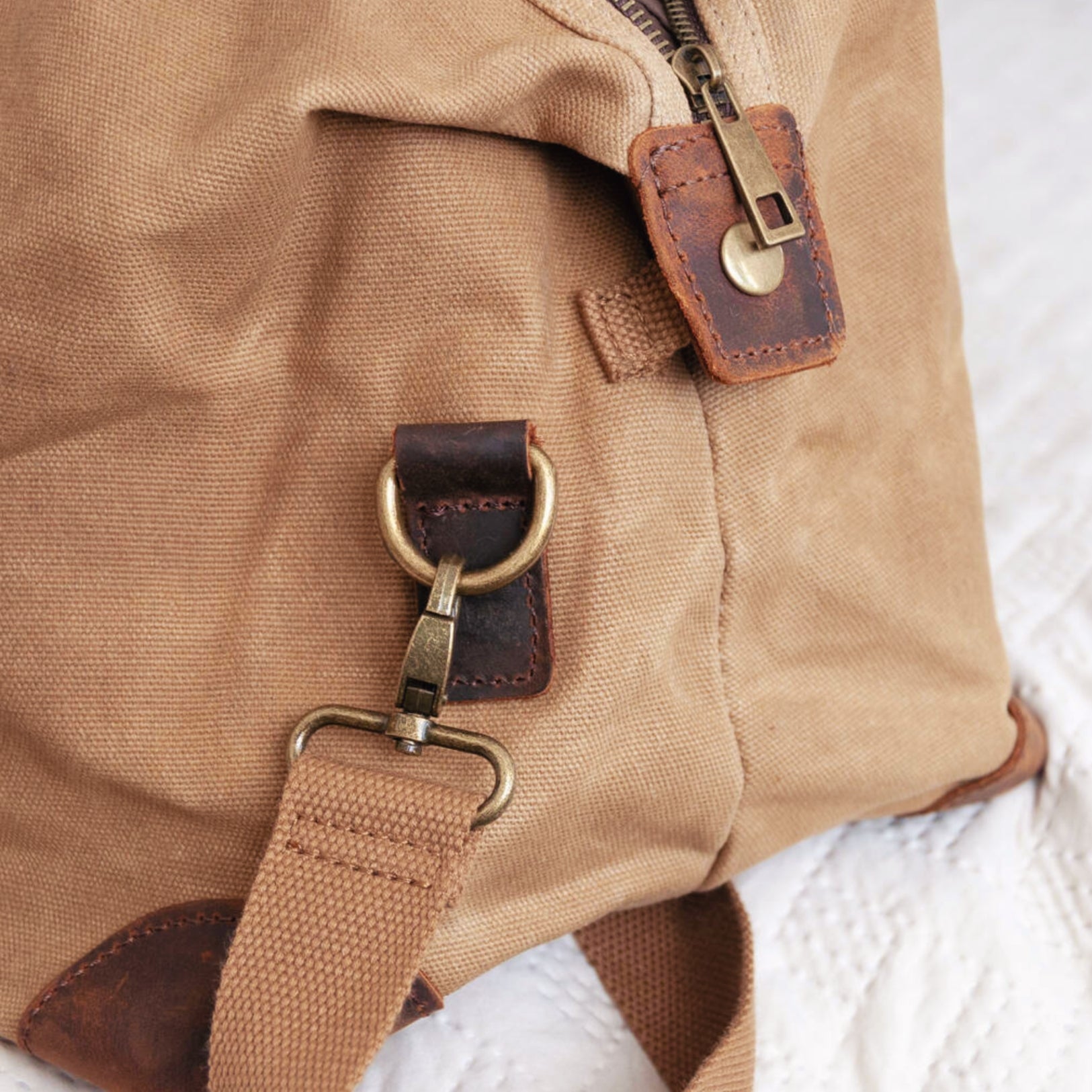 Monogrammed Luxury Waxed Canvas Holdall