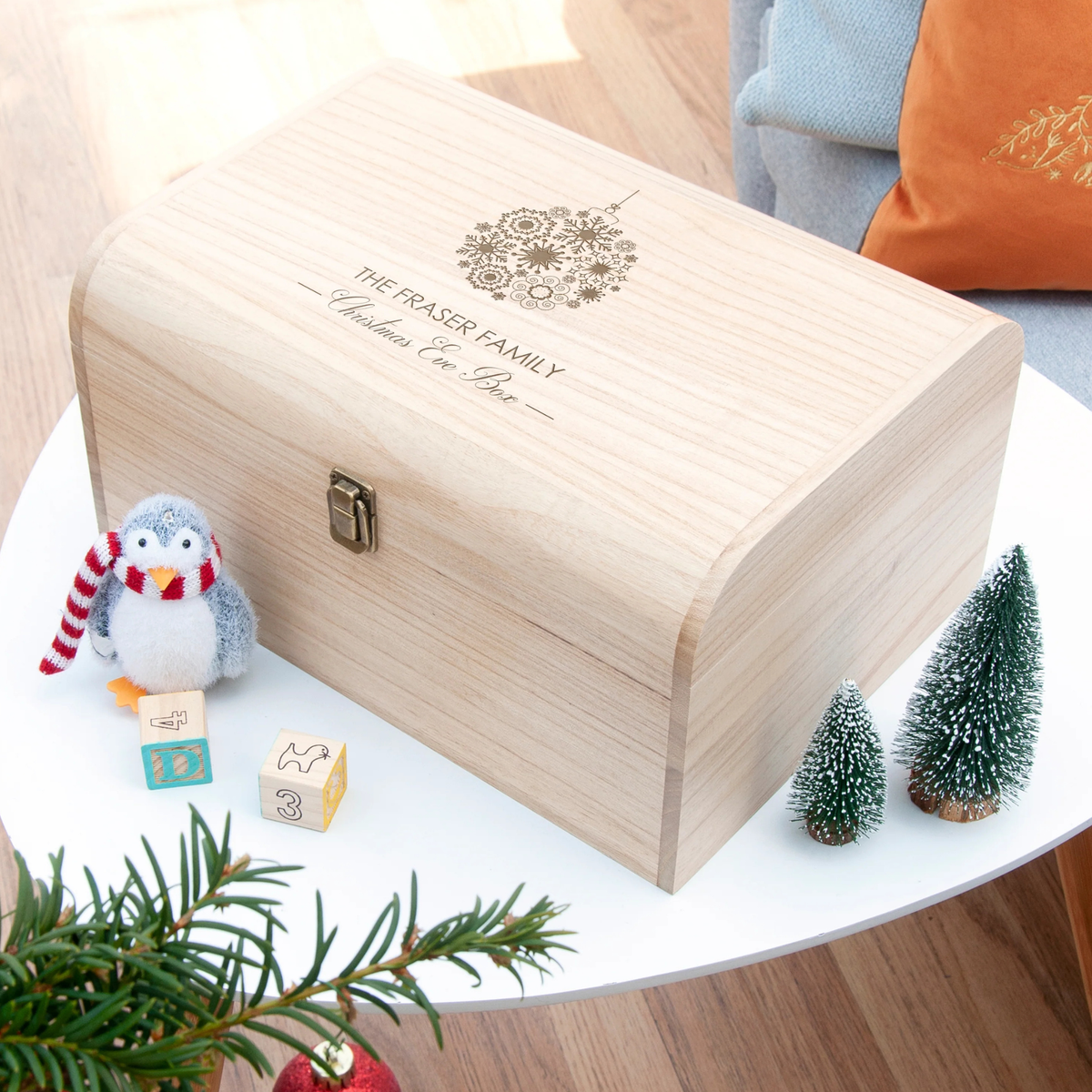 Personalised Family Christmas Eve Keepsake Chest