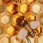 Bee Honeycomb Glass Christmas Bauble