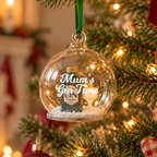 Personalised Gin and Tonic Glass Dome Christmas Bauble