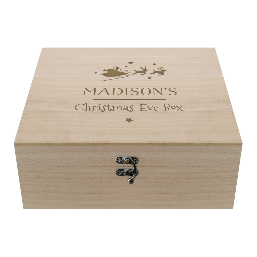 Personalised Large Wooden Christmas Eve Box