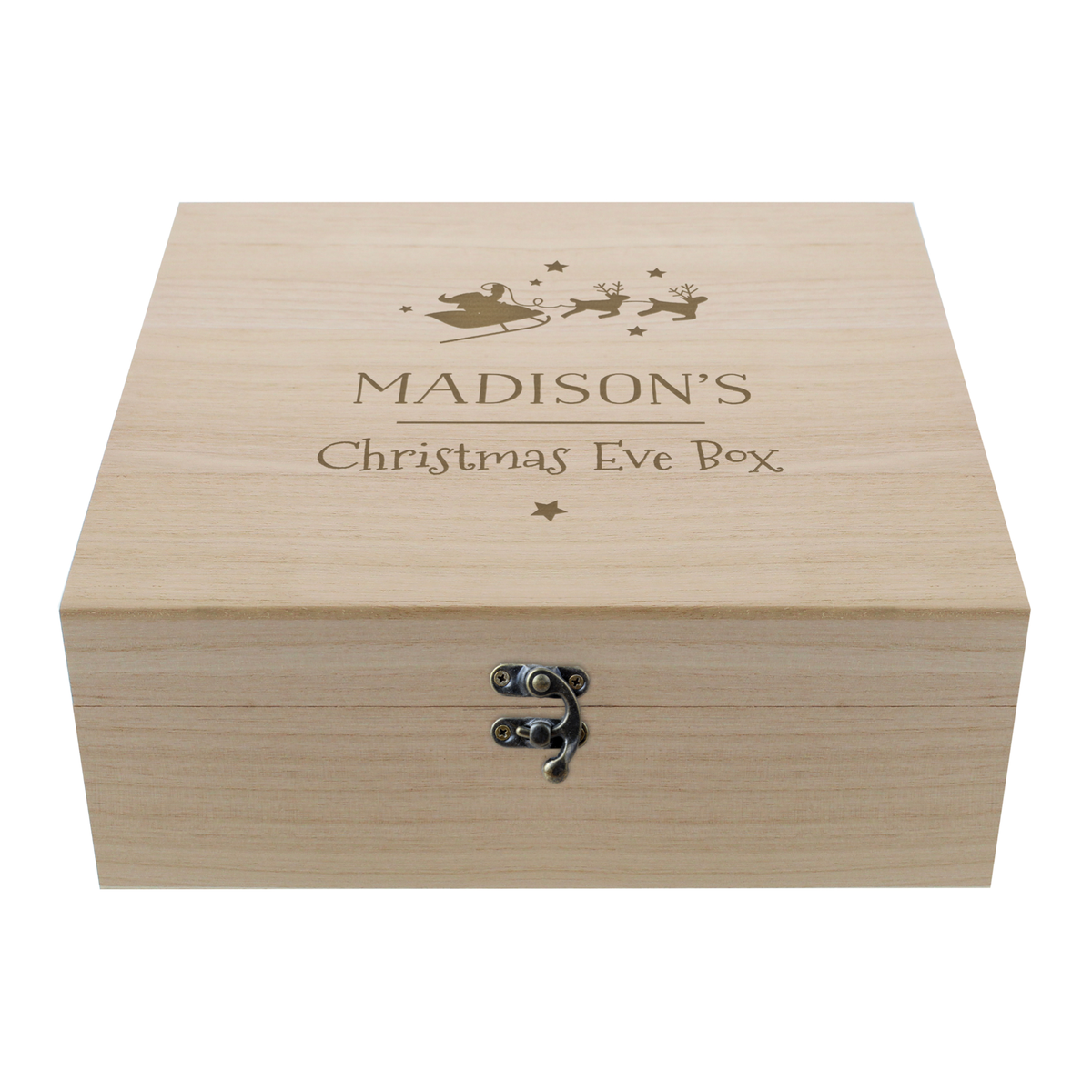 Personalised Large Wooden Christmas Eve Box