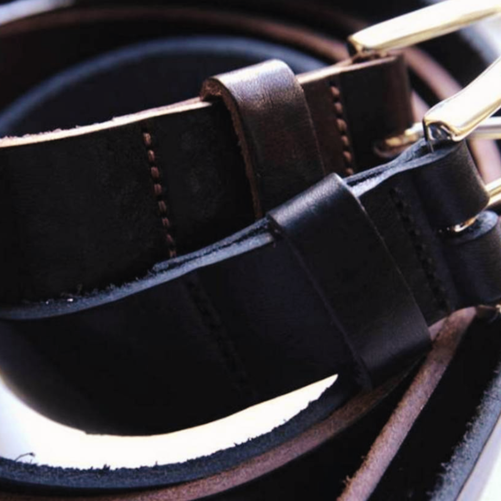 Luxury Monogrammed Leather Belt