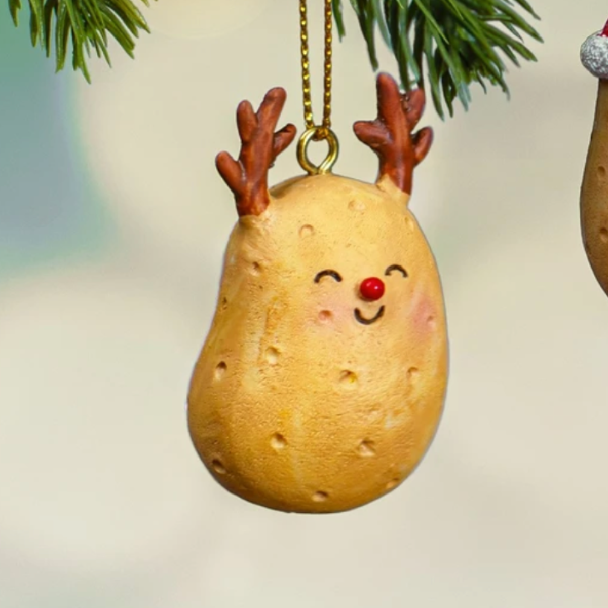 Set of 3 Happy Potato Christmas Bauble