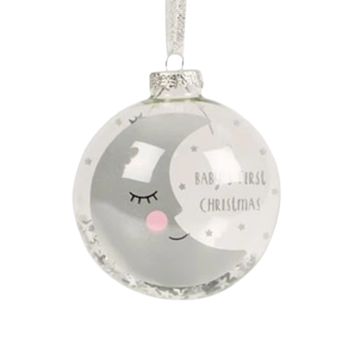 Baby's First Christmas Moon and Stars Bauble