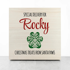 Personalised Pet Paw Christmas Treats Box