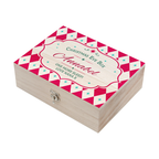 Personalised Harlequin Diamond Pattern Christmas Eve Box