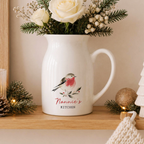 Personalised Christmas Robin Vase