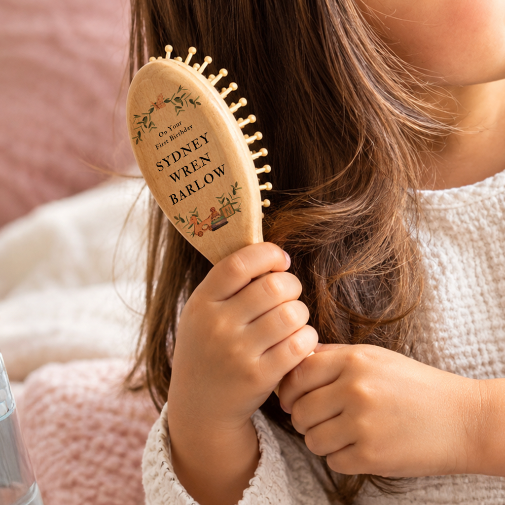 Personalised Christening Keepsake Baby Hairbrush