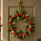 Handmade Felt Christmas Berry Wreath