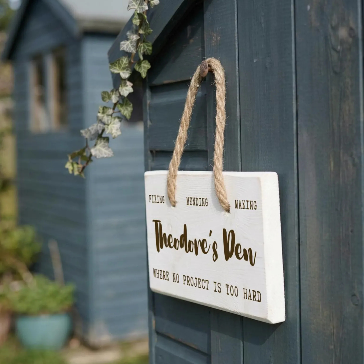 Personalised Wooden Man Shed Sign