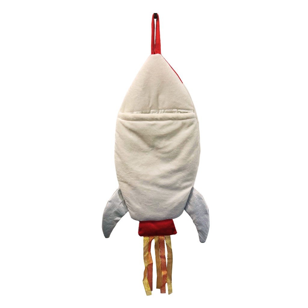 Personalised Blast Off Rocket Christmas Stocking