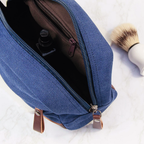 Personalised Denim Wash Bag for Him