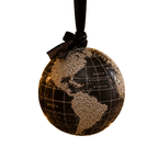 Black and Silver Globe Christmas Bauble