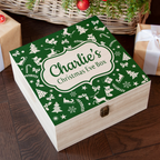 Personalised Festive Pattern Christmas Eve Box