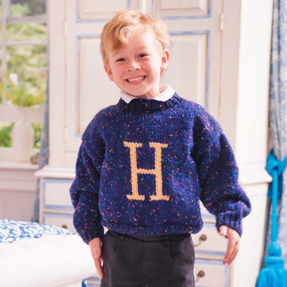 Hand Knitted Personalised Letter Jumper