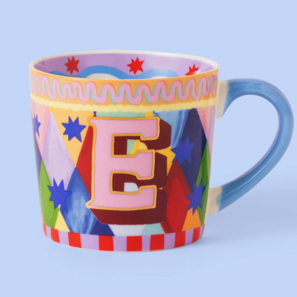 Bright Bold Groovy Letter Mug