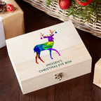 Personalised Geometric Reindeer Christmas Eve Box