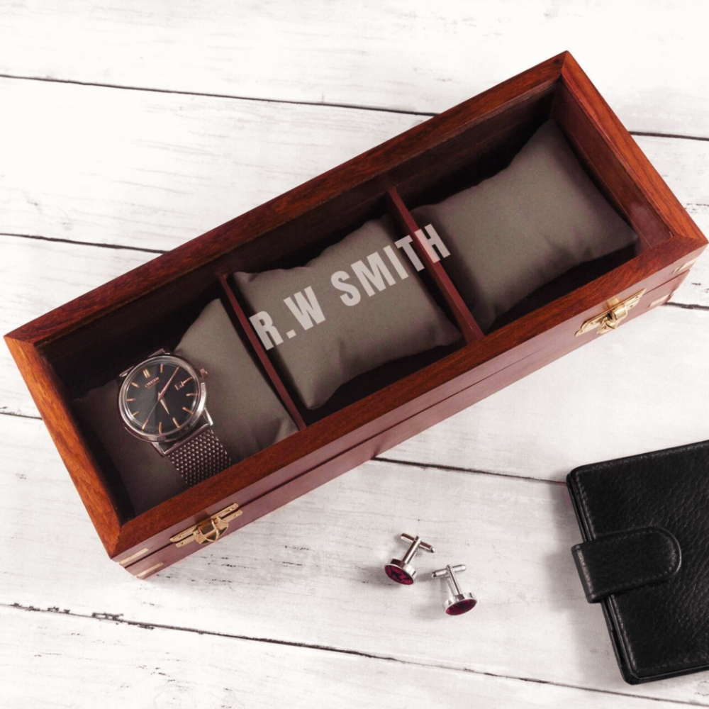 Personalised Wooden Watch Box