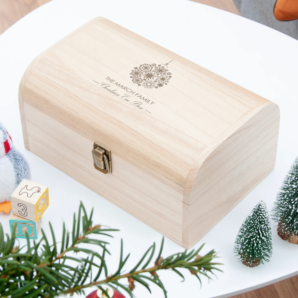 Personalised Family Christmas Eve Keepsake Chest