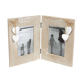 Personalised Mr & Mrs Double Heart Frame
