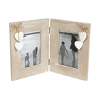 Personalised Mr & Mrs Double Heart Frame