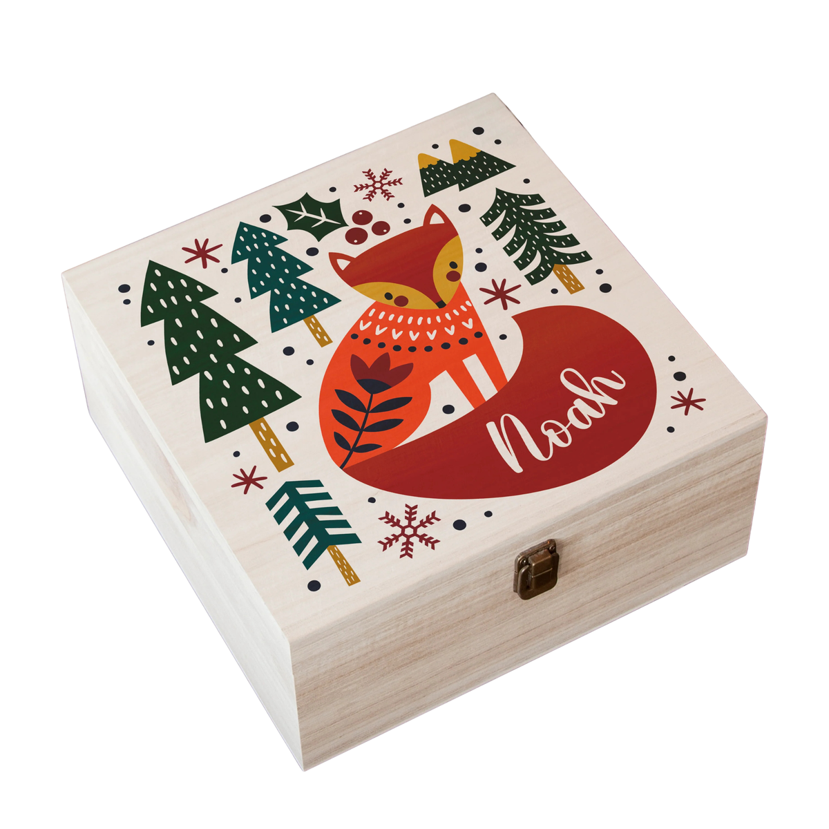 Personalised Scandi Fox Christmas Eve Box
